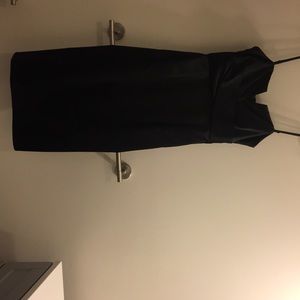 Black strapless cocktail dress